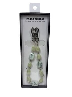Green Stone Beaded Phone Wristlet New In Box Nwt Sealed